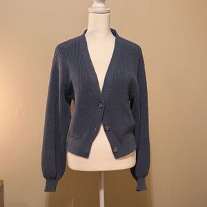 Zara Blue Cardigan Sweater